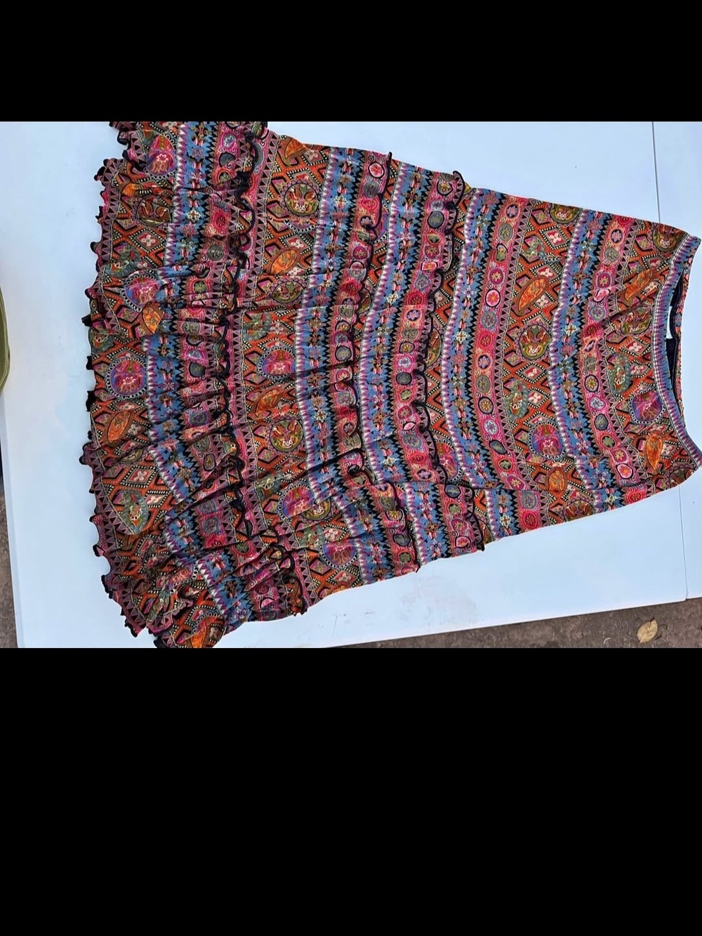 Bohemian Multicolor Printed Maxi Skirt - Women